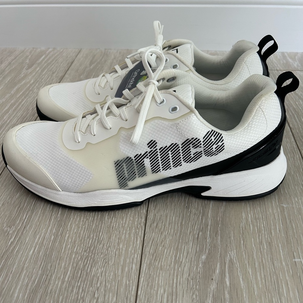 NWT Prince White Tennis Sneakers! Size Men’s 13, Ortholite Eco, and Lightweight!